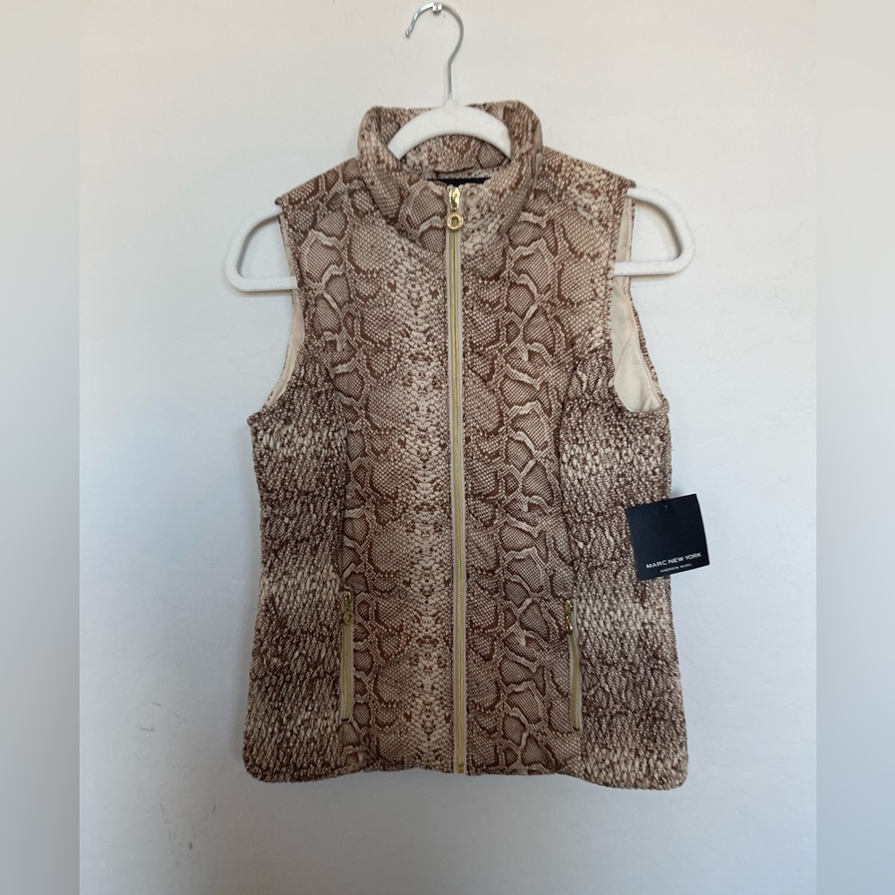 Marc New York Snakeskin Puffer Vest